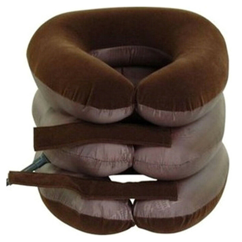 2 X Air Inflatable Cervical Neck Head Pain Traction Pillow Support Brace DevicJR