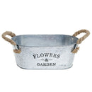 Flowers&Garden'Bucket Design Small Metal Succulent Plant Container W/Twine