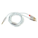 Metal Case 3.5mm Male to 2RCA Audio Stereo Y Splitter Cable for Tablet PC