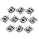 10Pcs Deck Hatch Flush Ring Pull Latch Handle Stainless Steel 2-1/4'' x 2-5/8''