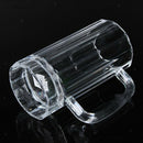 2Pcs Crystal Clear Acrylic Home Unbreakable Plastic Drinking Beer Mug 520ml