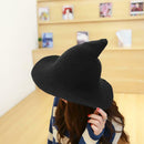 Halloween Witch Cotton Yarn Hat Unisex Christmas Winter Sun Cap (Black) SN9F