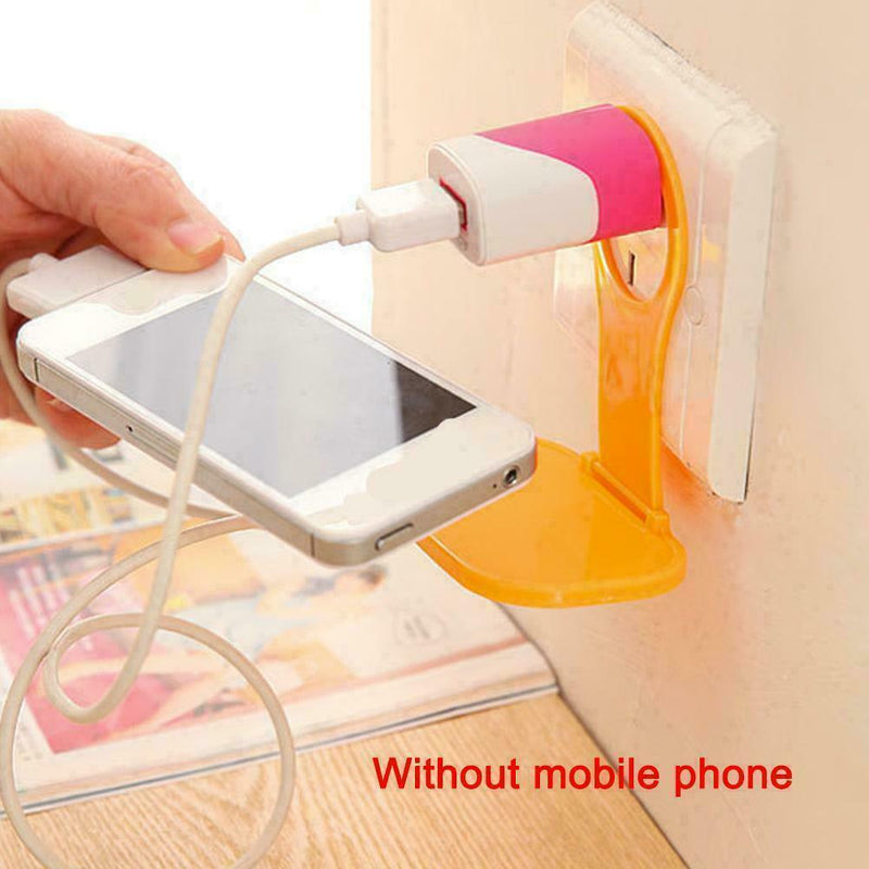 1* Phone Wall Charger Adapter Holder Hanging Stand Hook Foldable Bracket N1Y1
