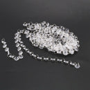 5 Metre Chandelier Crystal Clear Octagon Sun Catcher 14mm With Chrome Conne