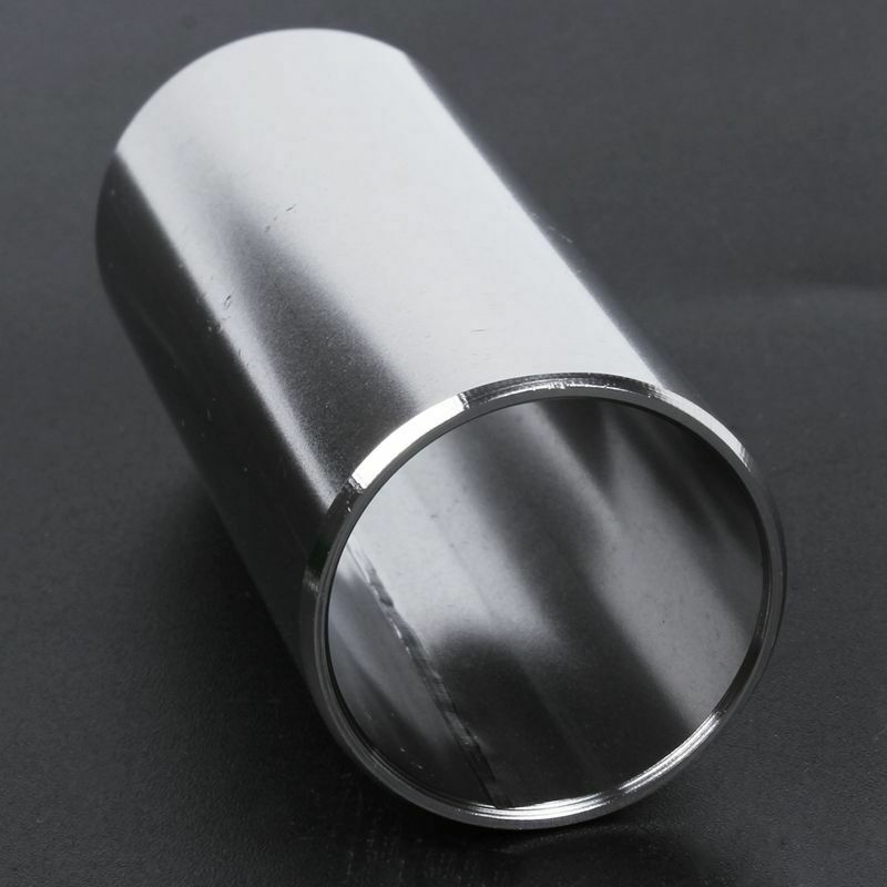 2 Pieces Glass Slide and Metal Slide for Guitar, Bass, Medium (6 cm)