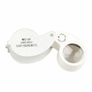 40x 6-shaped 25mm Lens Jewelry Magnifier Illuminated Loupe with Two LED