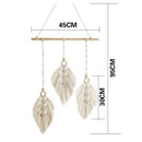 Bohemian Leaves Tassel Macrame Woven Wall Hanging Tapestry Home Art Decors