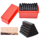 Alphabet Stamps Craft Set Letters Punch Steel Metal Leather Tool Case 8mm
