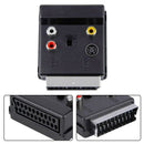 Newest able Scart Male to Female S-Video 3 RCA Audio Adapter black Convecto