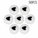 50Pcs Useful Acrylic Heart Love Coin Round Flat Spacer Beads 7mm S3C8 O6L0 Y3A1