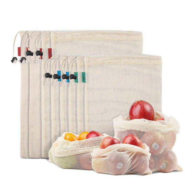 Reusable Produce Bags For Fruit,Veggies,Fridge Organizing,Toys,Lightweight& J4B7