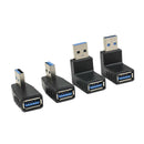 4PC USB A Male To Female Extension Cable 90Degree Right