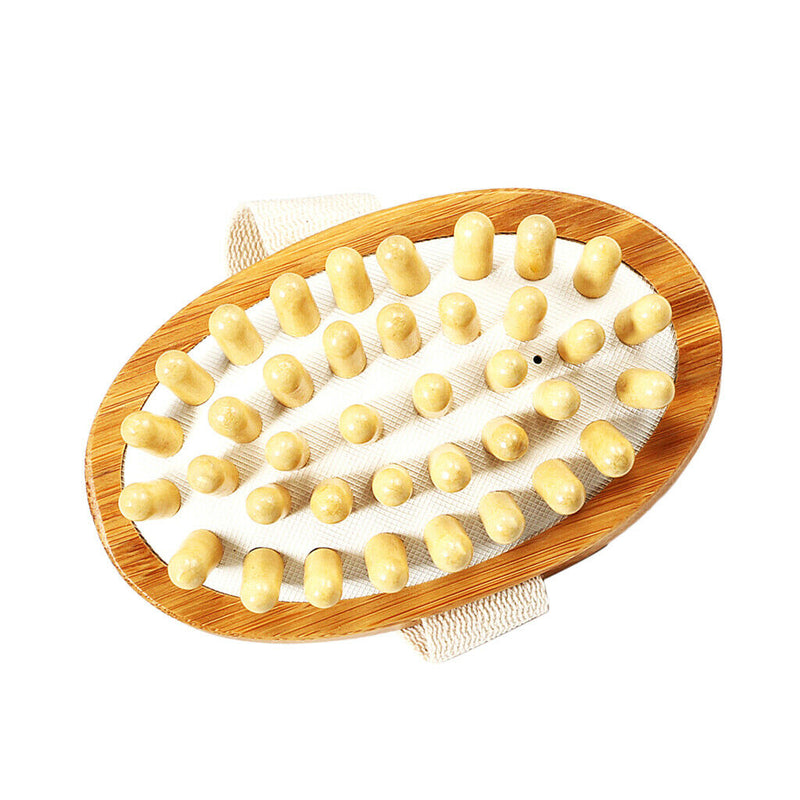 Natural Wood Massager Face Body Sauna Spa Anti Cellulite Massage Brush Tool