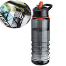 800ml Water Drink Bottle Hiking Hydration Running Cycling Flip Outdoor Sports 1X