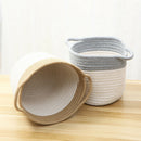 Creative Cotton Rope Art Storage Bucket Desktop Debris Cleaning Storage BaskJ9L7