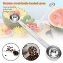 Stainless Steel Double Head Measuring Spoon Scoop Fruit Coffee Scoop For Ki Q1Q7