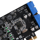 2 Port 19Pin USB 3.0 Card PCI-e to Internal 20Pin Ports Male PCI Express Adapter