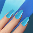 500pcs French Tips False Nail Half Cover Acrylic Gel Nail Art Tool (Blue) A