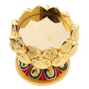 Tibet Buddhist Lotus Butter Candle Light Lamp Holder Base Burner 4.5x4.5cm