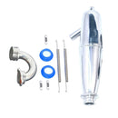 Aluminum Exhaust Pipe Tubing & Header for 1/8 Nitro Gas Engine RC Car Buggy