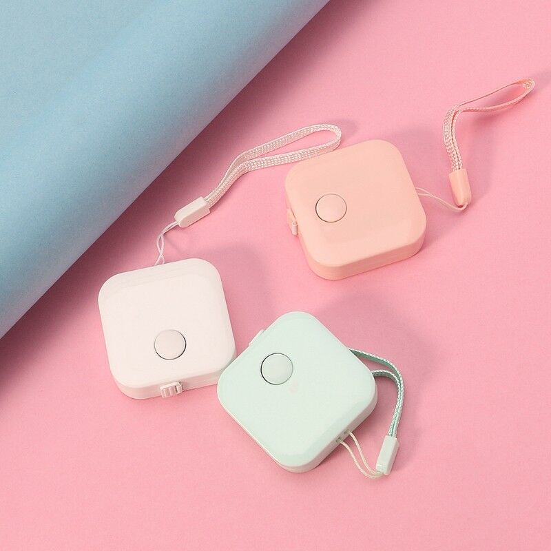 1.5m*7mm Candy Color Small Plastic Retractable Tape Measure School Office Supply