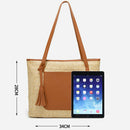 Fringe Ladies Beach Bag Boho Canvas Canvas Handbag Simple Shoulder Bag