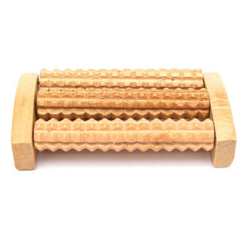 New Wooden Foot Roller Wood Care Massage Reflexology Relax Relief Massage S H2G6