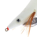 1PC Luminous Squid Jigs White Glow Wood Shrimp with Octopus Squid Jig Hooks ^