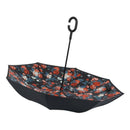 Rose Folding Reverse Umbrella Double Layer Inverted Windproof Rain Car Umbr
