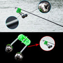20Pcs Rod Tip Clamp Fishing pole fish Bite Lure Alarm Alert Twin Bell Ring clip