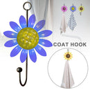 3pcs Heavy Duty Bedroom Iron Art Flower Shape Wall Mounted Coat Hook Universal