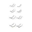 8pcs/set Size Reducer Ring Adjuster Guard Jewelry Soft TPU Clear Resizer Smooth