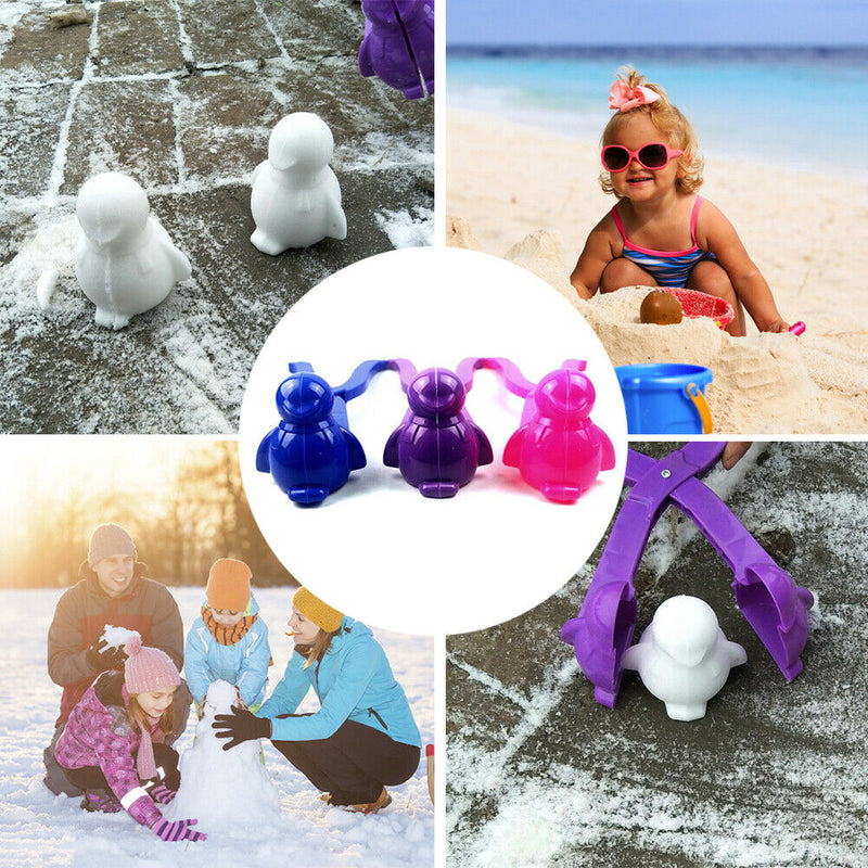 Penguin Snowball Maker Clip Snow Sand Ball Mold Tool Snowball Clip Random