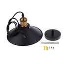Black Ceiling Lamp Shade, Industrial Retro Hanging Light Metal Chandelier