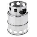 Outdoor Camping Stove Stainless Steel Backpacking Stove Wood Burning