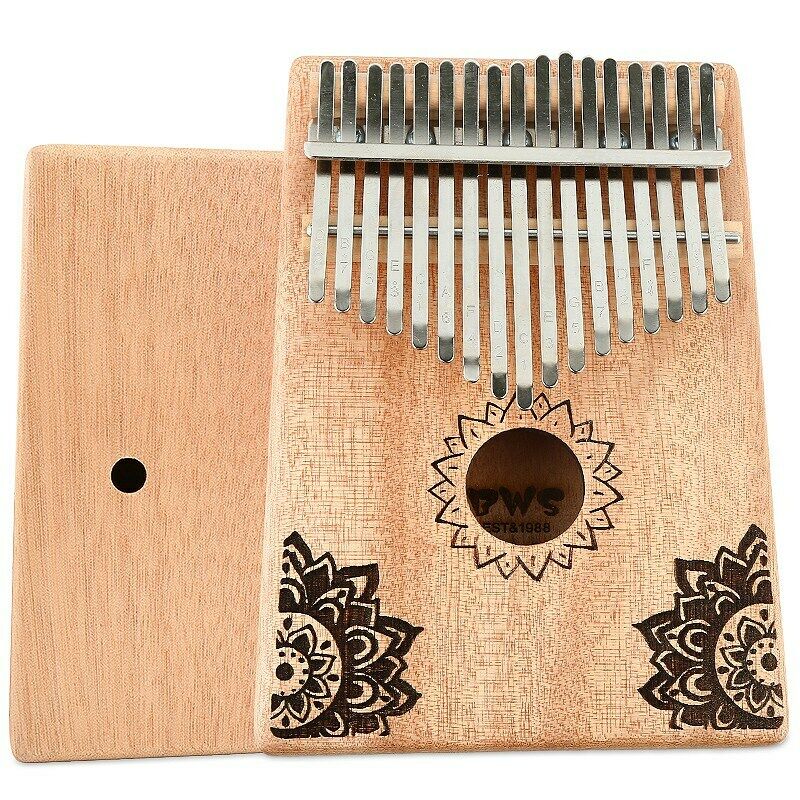 17 Key Kalimba African Solid Wood Thumb Finger Piano Sanza Mbira Calimba PlaF3D9