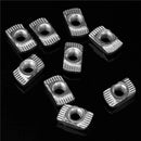 100 pcs M5 Hammer Nut Carbon Steel Aluminum Connector T Fastener Sliding Nu