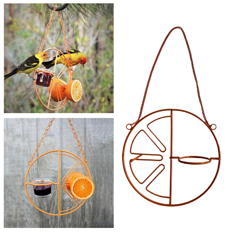 Iron Bird Feeder Hanging Feed Support Hanging Coating for Garden Accessory
