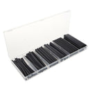 53Pcs Heat Shrink Black Adhesive Glue Lined Tubing Tube Wire Wrap 3:1 Heats J7Z2