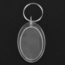 Keychain Detachable Key Ring DIY Oval Blank Photo Frame 3.4 x 5cm U5Y1