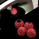 4x Bling Car Rhinestone Tire Valve Caps Diamond Shining Air Caps Auto Accessorie