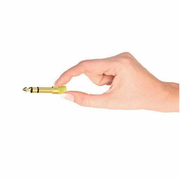 12-PACK 6.35mm (1/4 inch) Male to 3.5mm(1/8 inch) Female Stereo Jack Adapte F6T2