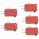 5 pcs black and red plastic metal V-15-1C25 15A 1 / 2HP 125 / 250VAC 0.6A 1 W6G7