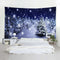 Christmas Tree Snowy Sky Wall Art Hanging Tapestry Dorm Bedspread Decor E
