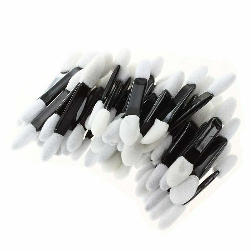 50pcs Eye Shadow Sponge Brushes Cosmetic Tool Double-side Eyeshadow Applica P6H9