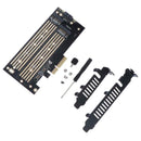 PCIe X4 to M.2 NVMe SSD NGFF Riser Adapter Card M-Key / B Key Dual Interface