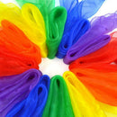 12Pcs Square Juggling Silk Dance Scarves Magic Tricks Performance Props Acc