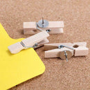 50* Favourde Push Pin with Wooden Clips Pushpins Tacks Board For Cork G0P8