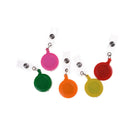 Round Recoil ID Badge Lanyard Retractable Reel Tag Key Card Holder Belt Clip  Z