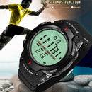 Sport Big Dial Men Electronic Waterproof Climb Luminous Digital Watch/Black A